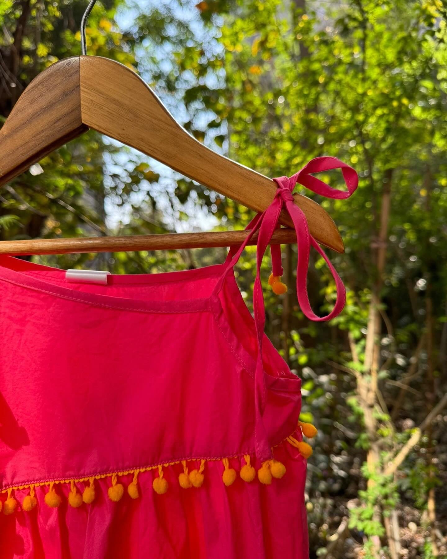 Pink Yellow Pom Pom Dress