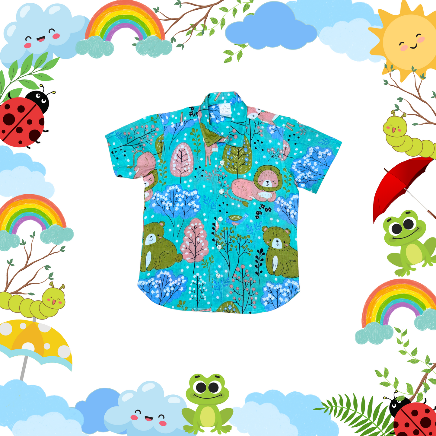 Green Forest Club Shorts Set