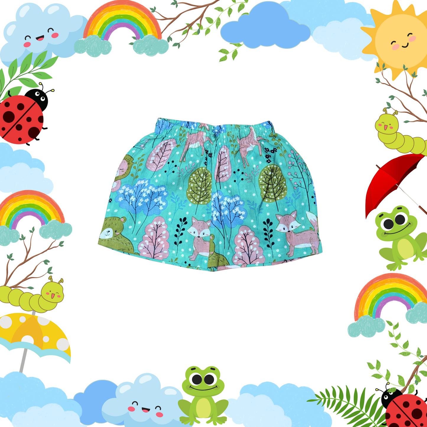 Green Forest Club Shorts Set