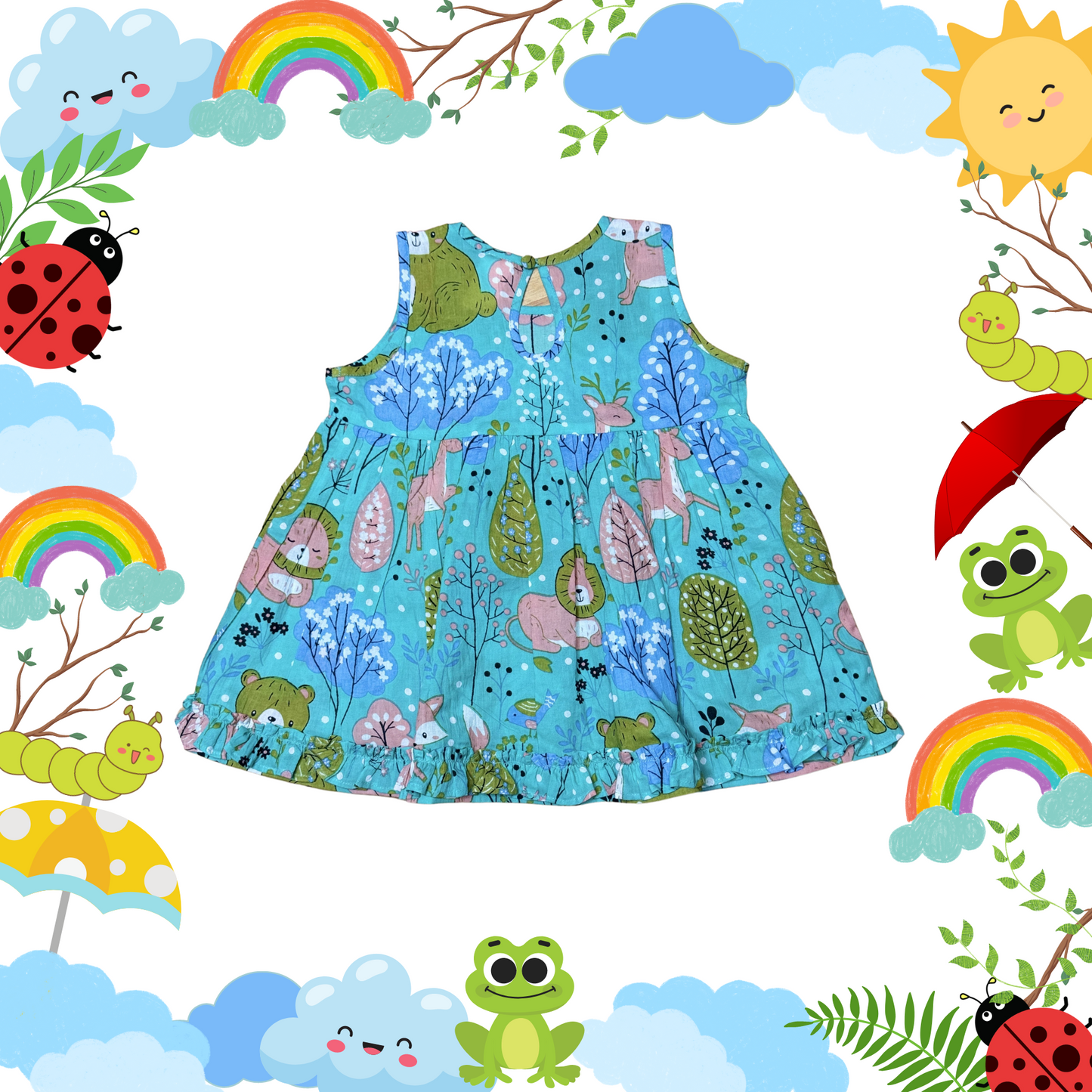 Green Forest Club Dress Shorts Set