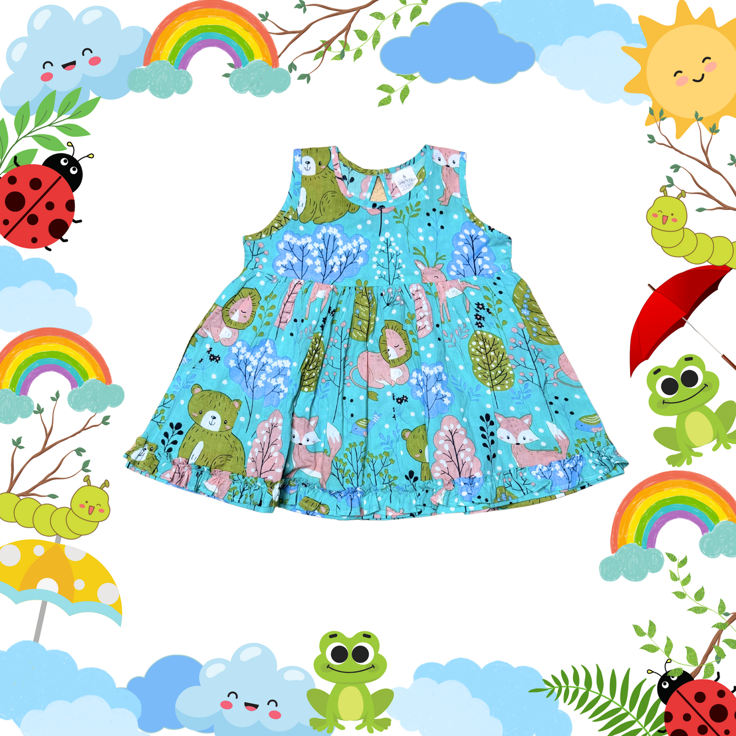 Green Forest Club Dress Shorts Set