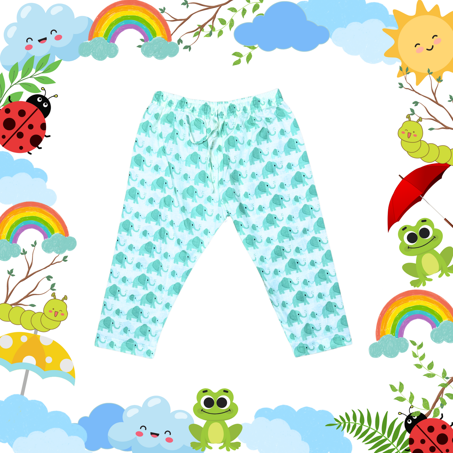 Green Elephant Pyjama Set