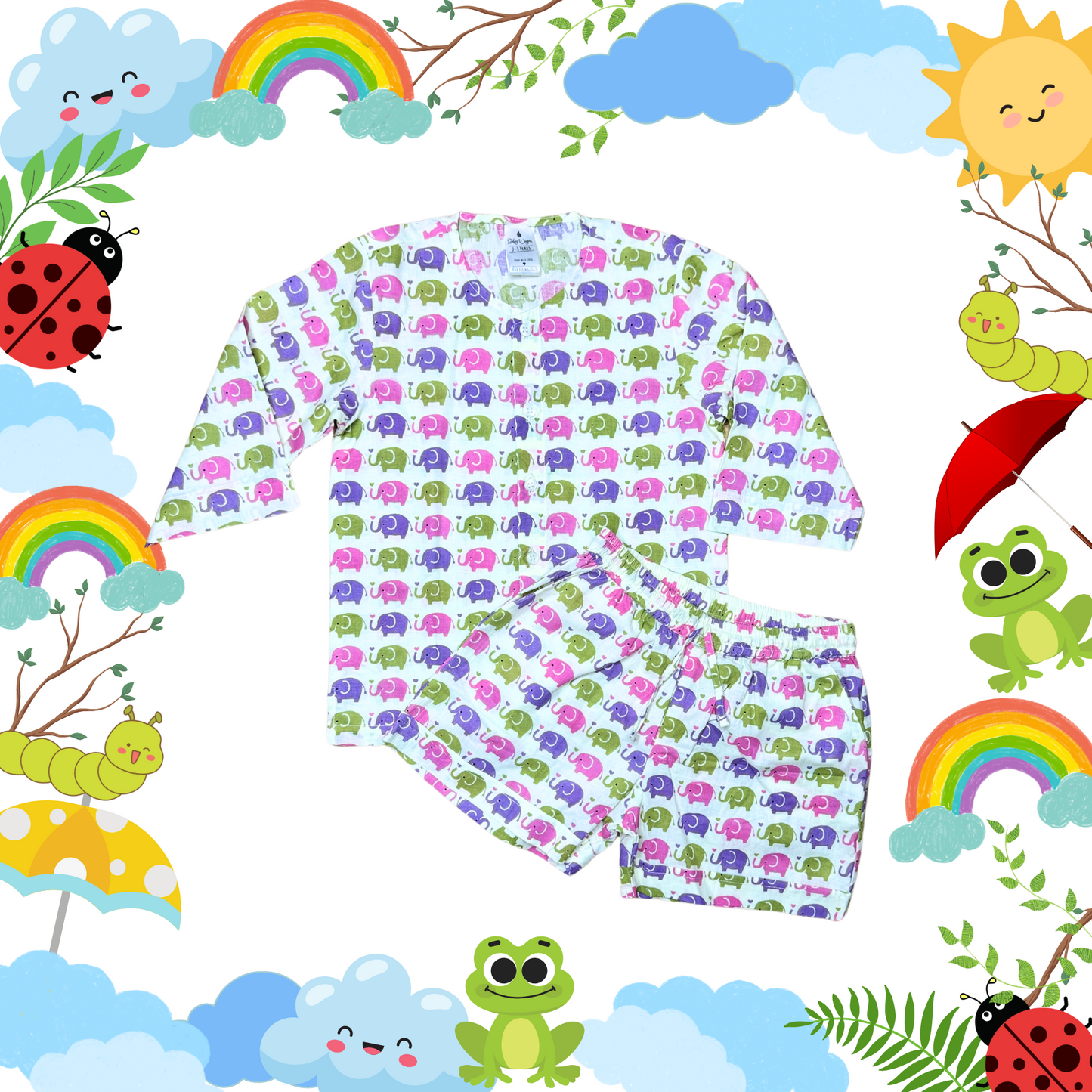 Elephant Party Short Set