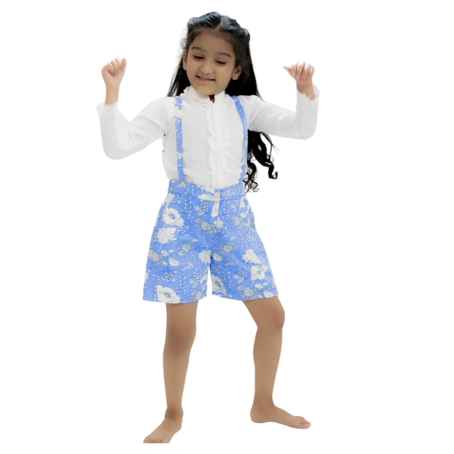 Floral Blue Dungaree