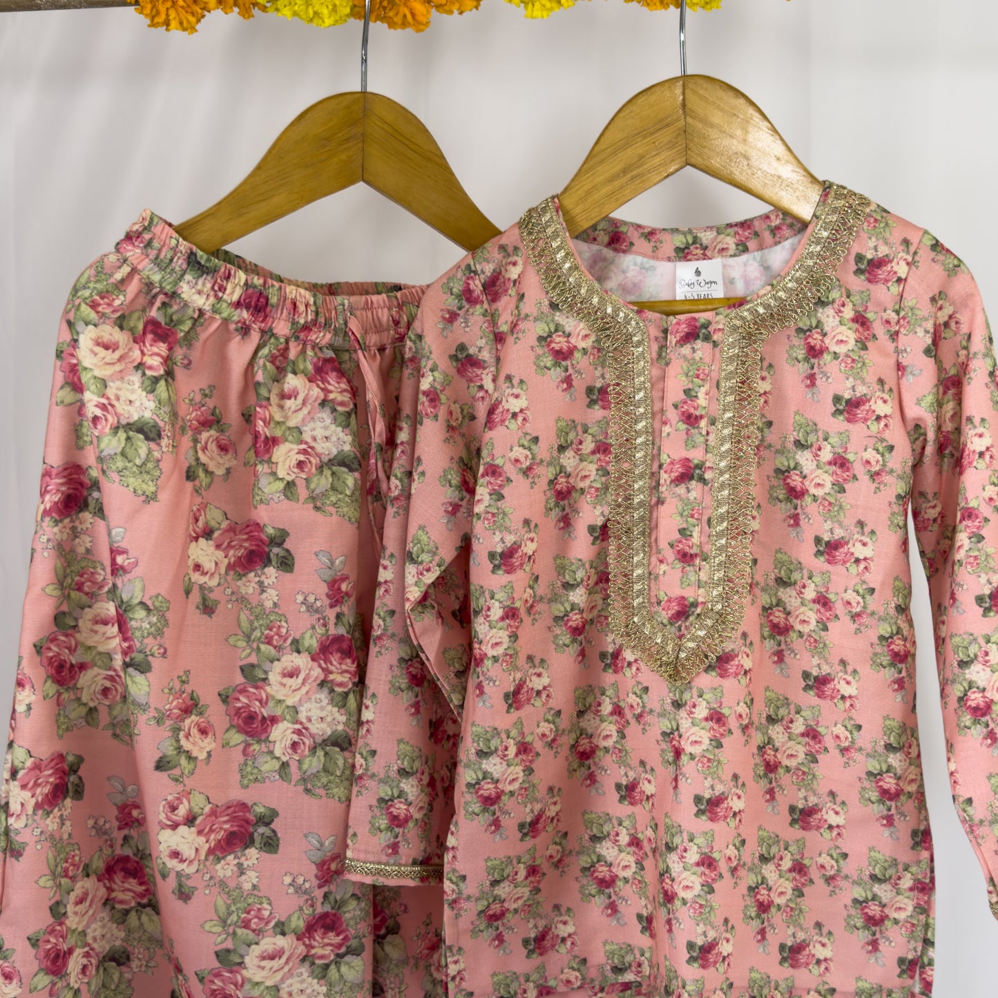 Samaya- a peach floral gharara set