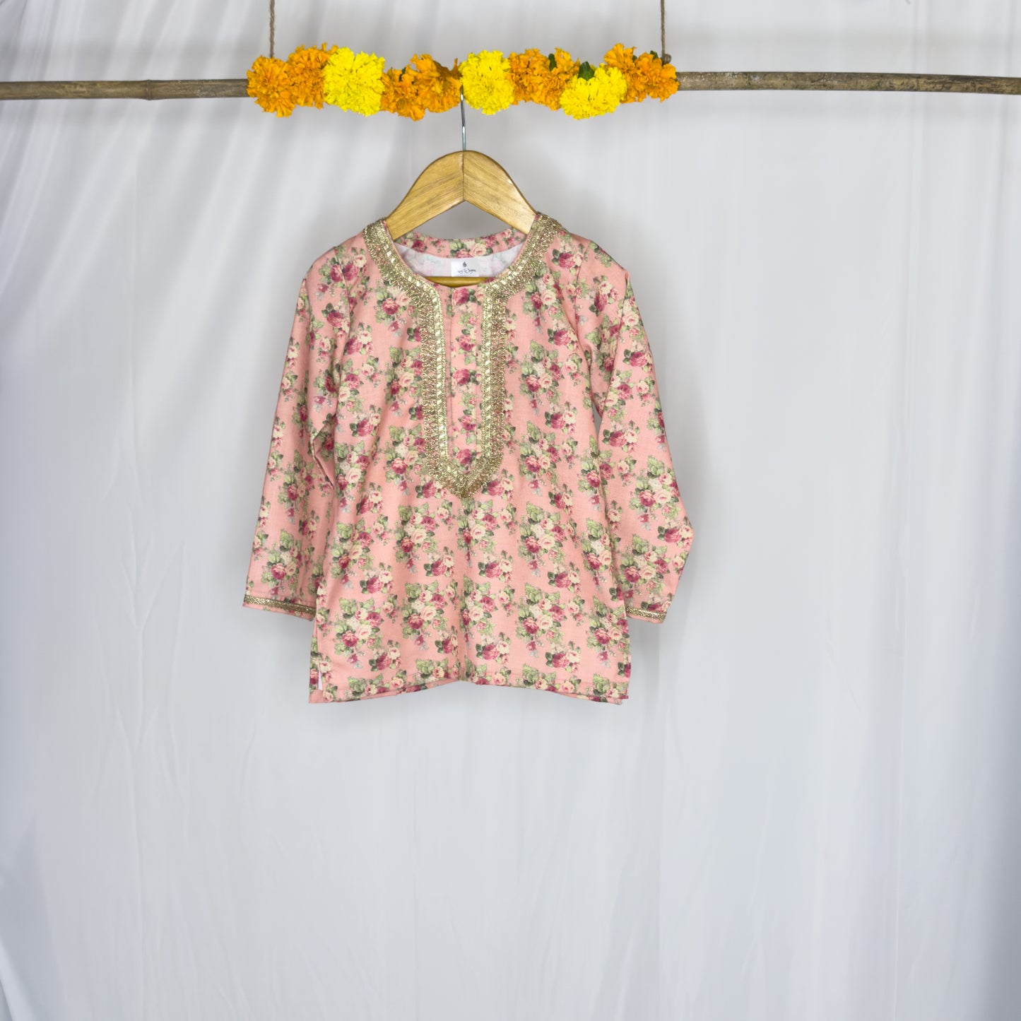 Samaya- a peach floral gharara set