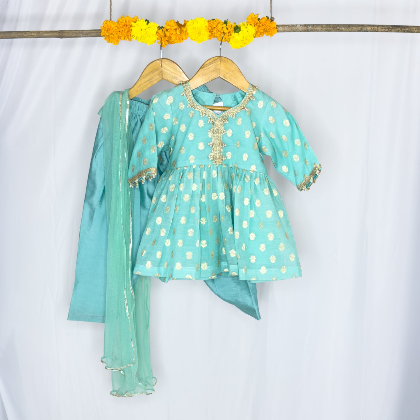 Diya- chanderi kurta salwar set