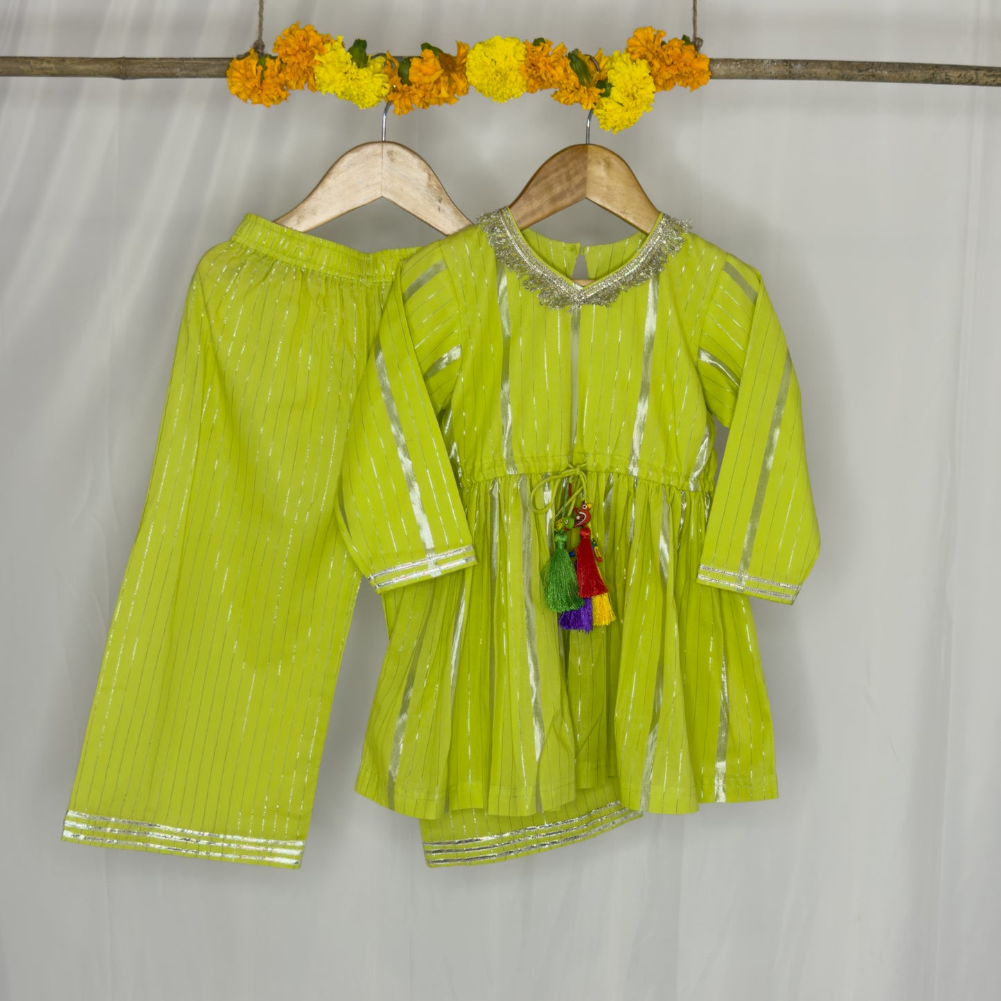 Samara- a green kurta plazo set