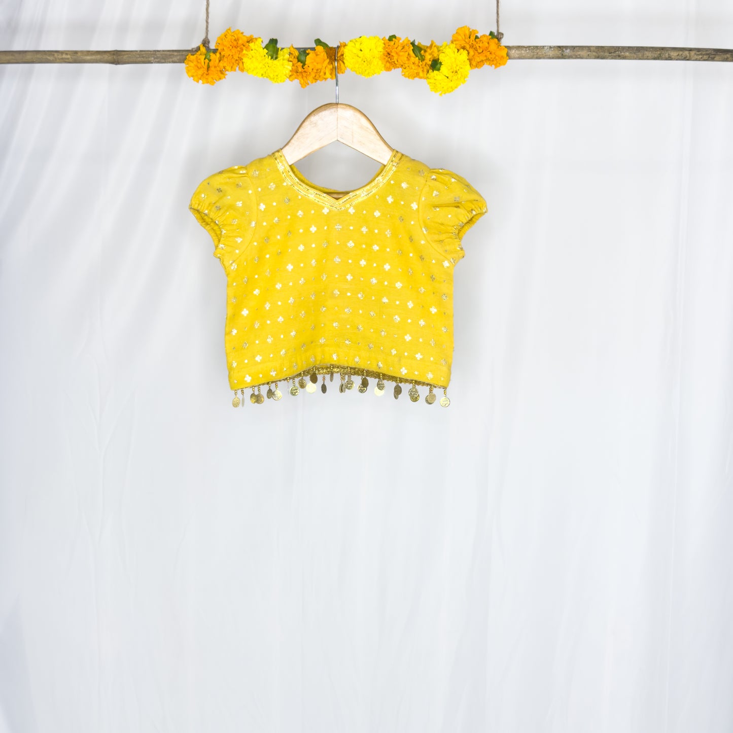Sara- banarasi polka dot chanderi lehenga