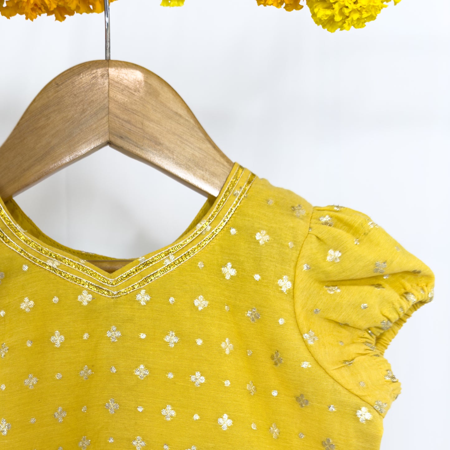 Sara- banarasi polka dot chanderi lehenga