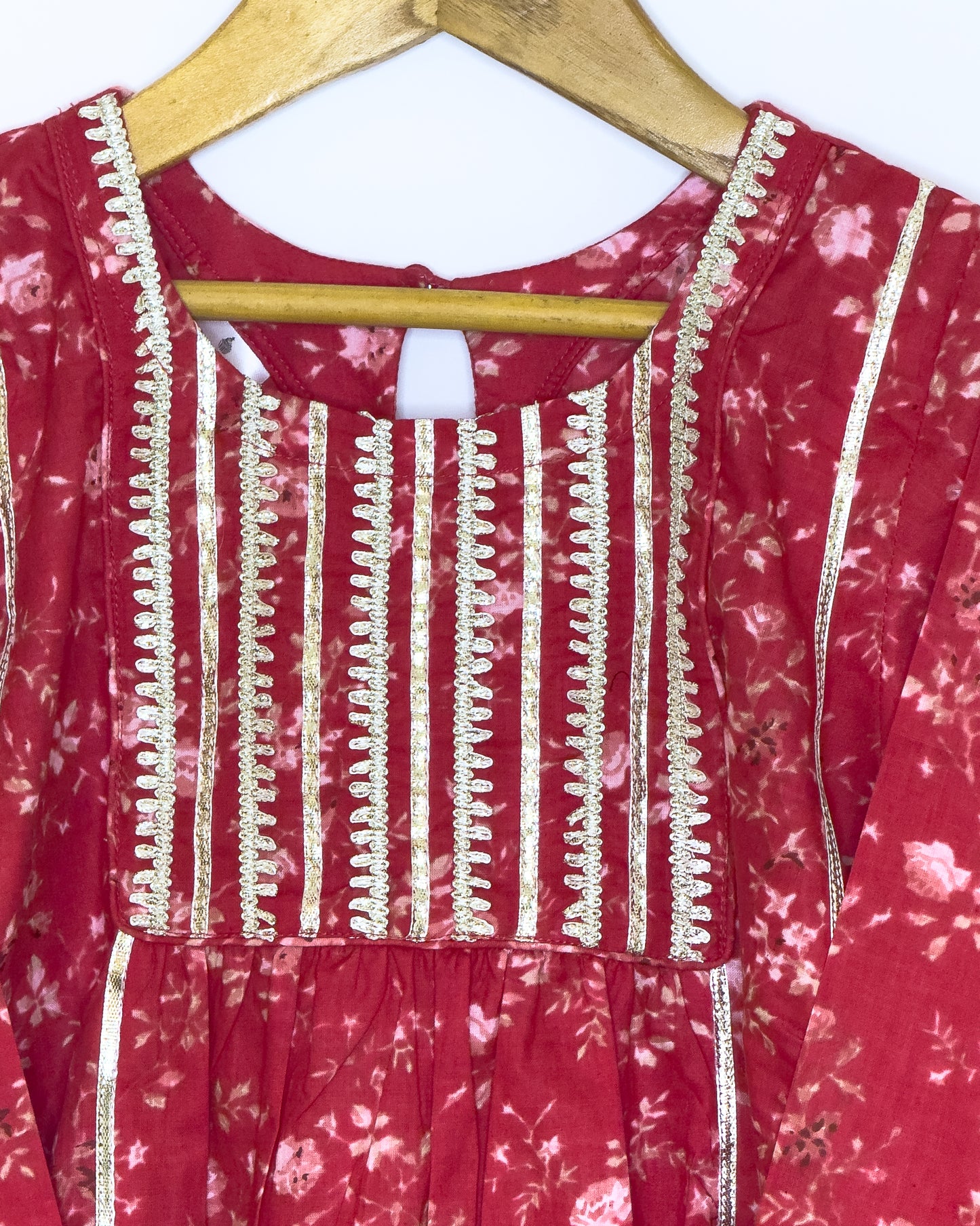 Red Choga Salwar Set