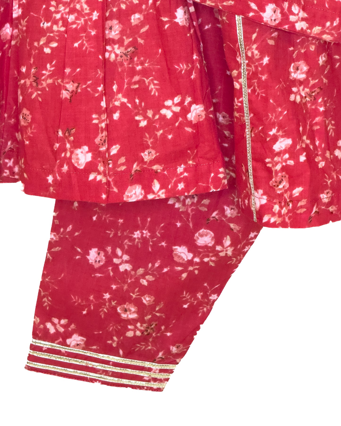 Red Choga Salwar Set