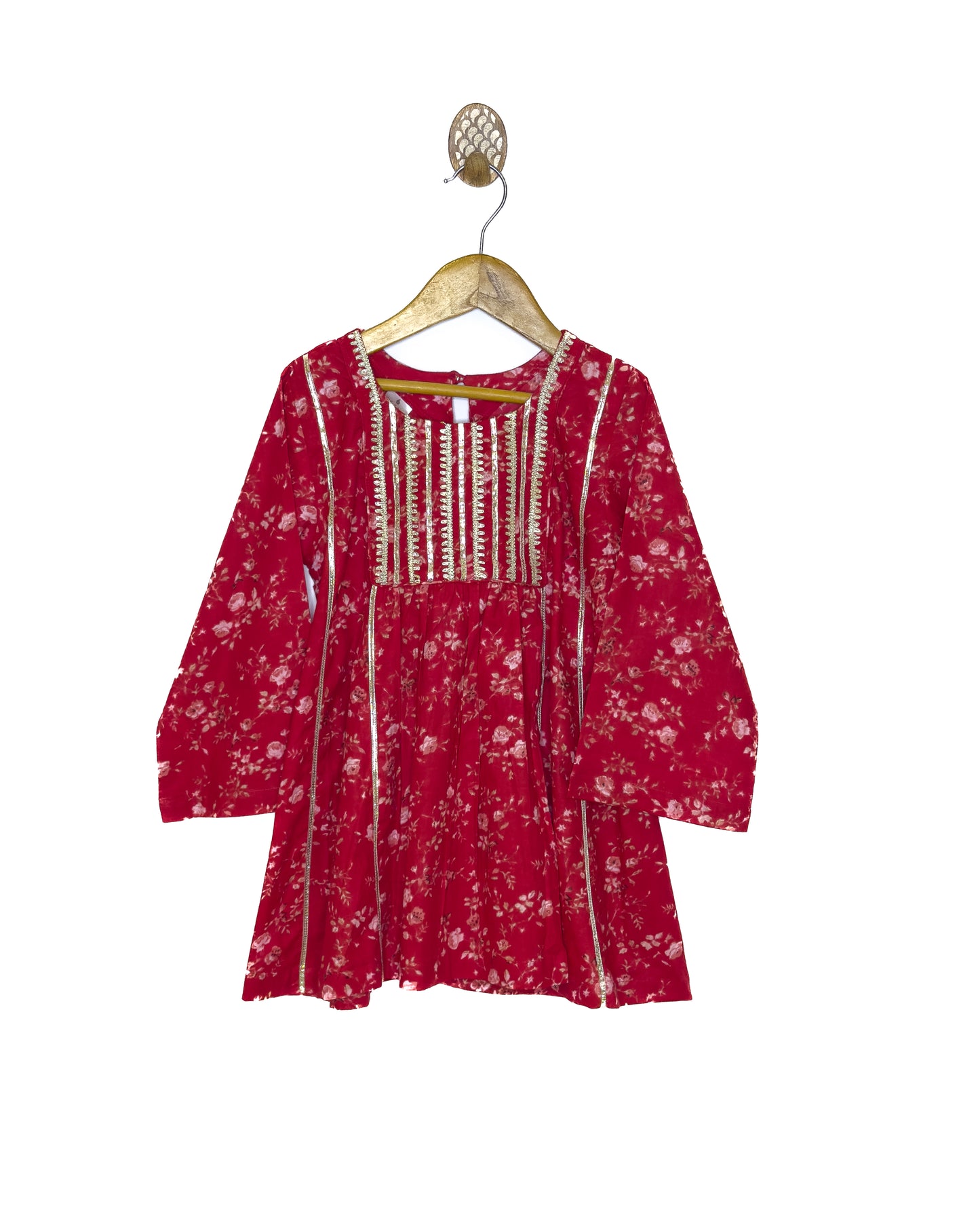 Red Choga Salwar Set