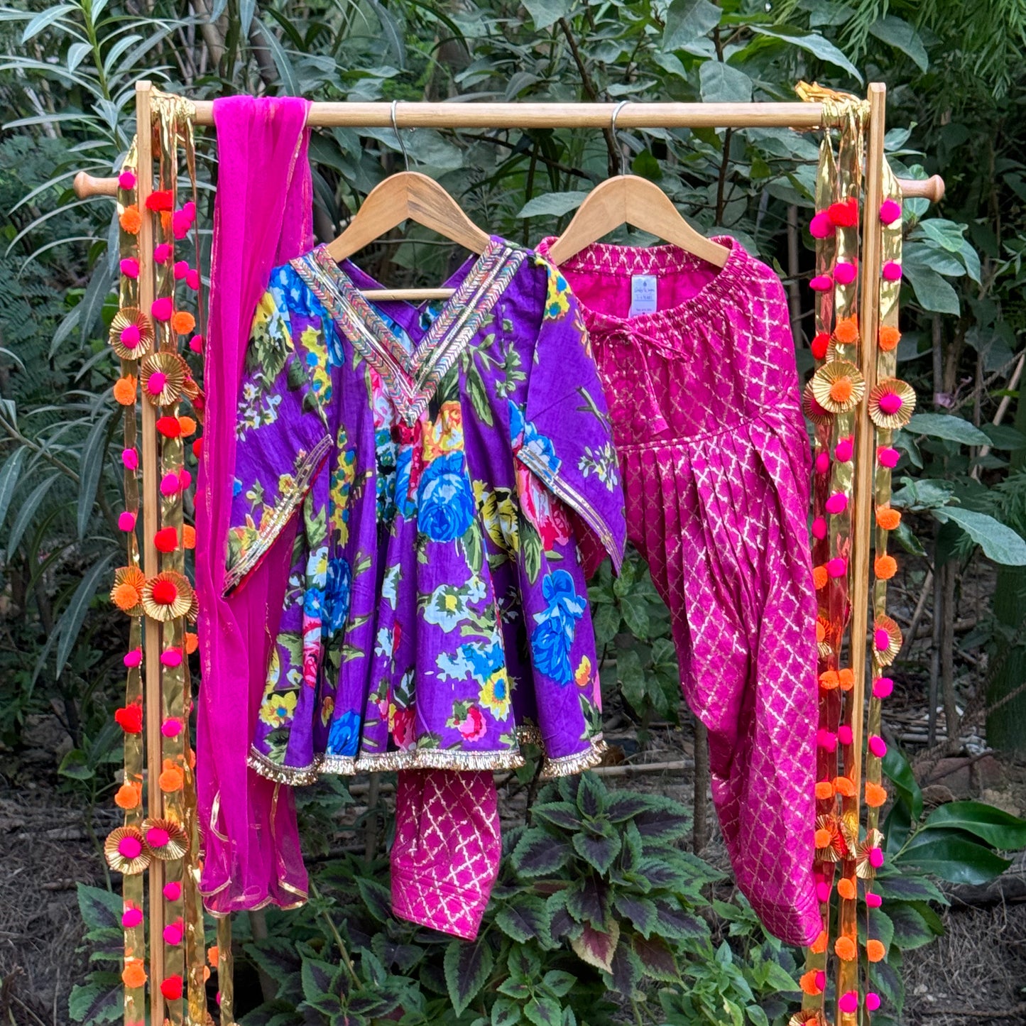 Valley of Flowers Short Kurti Salwar Set