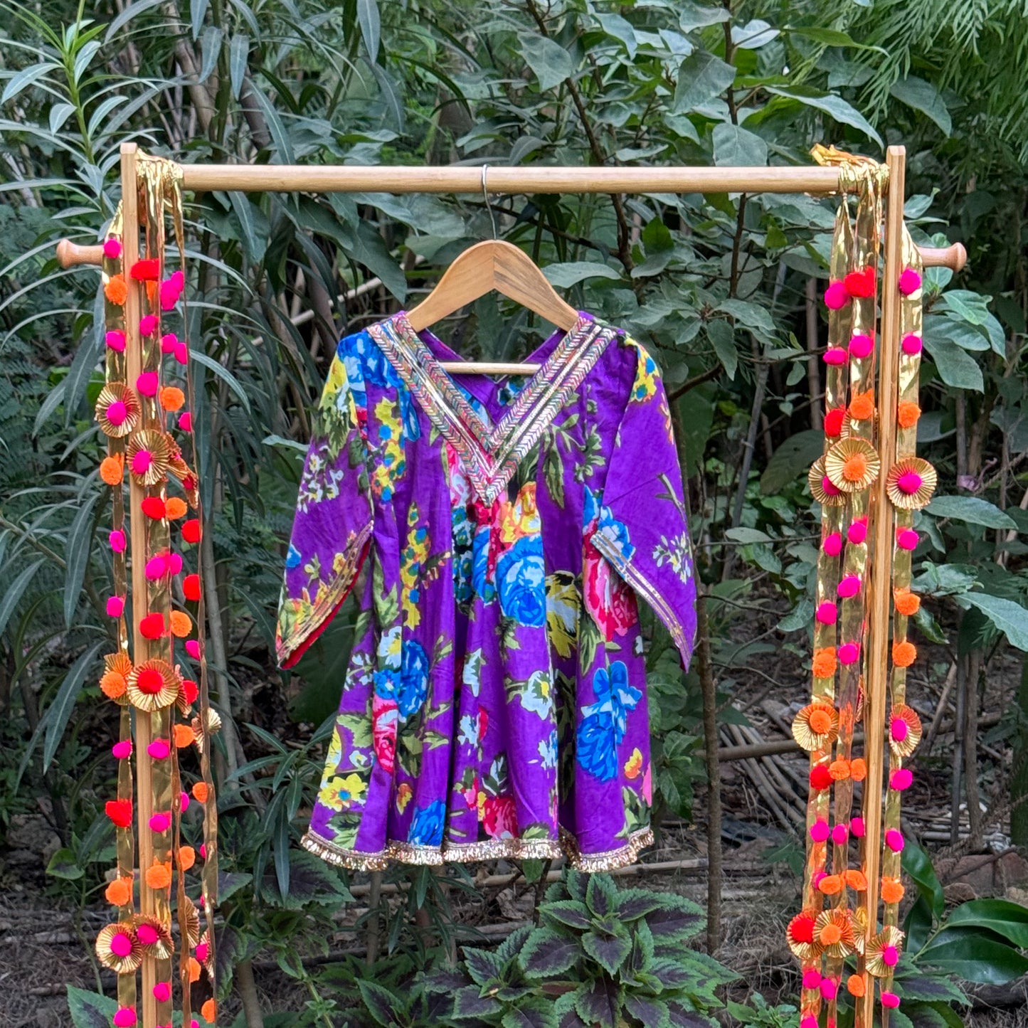 Valley of Flowers Short Kurti Salwar Set