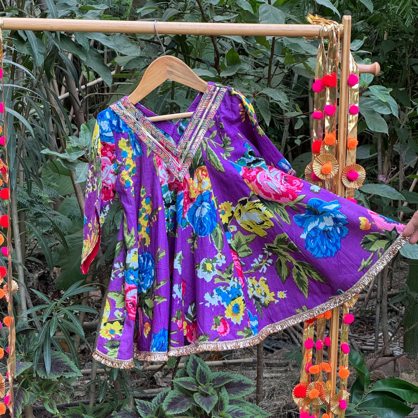 Valley of Flowers Short Kurti Salwar Set