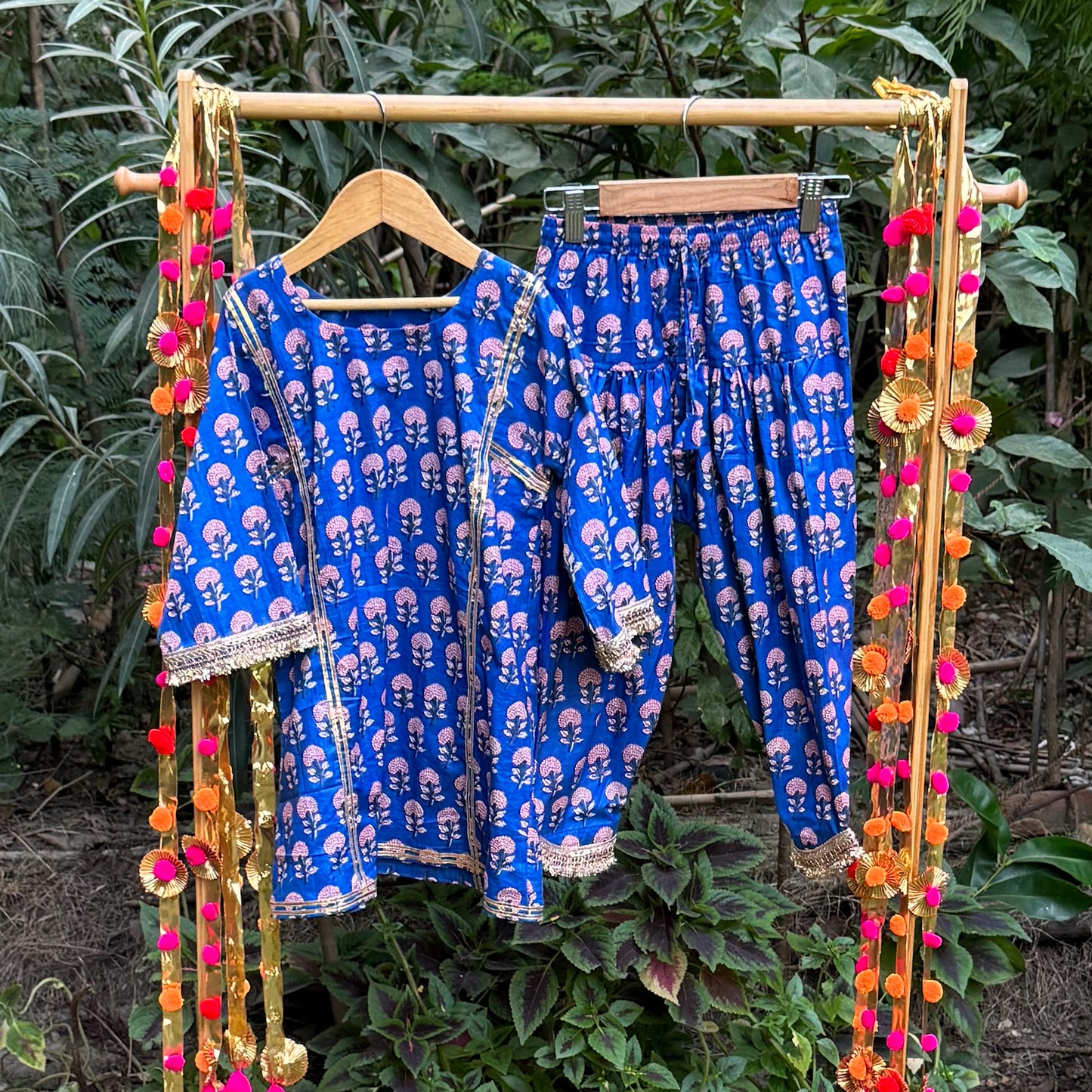 Whimsical Garden Choga Salwar Set