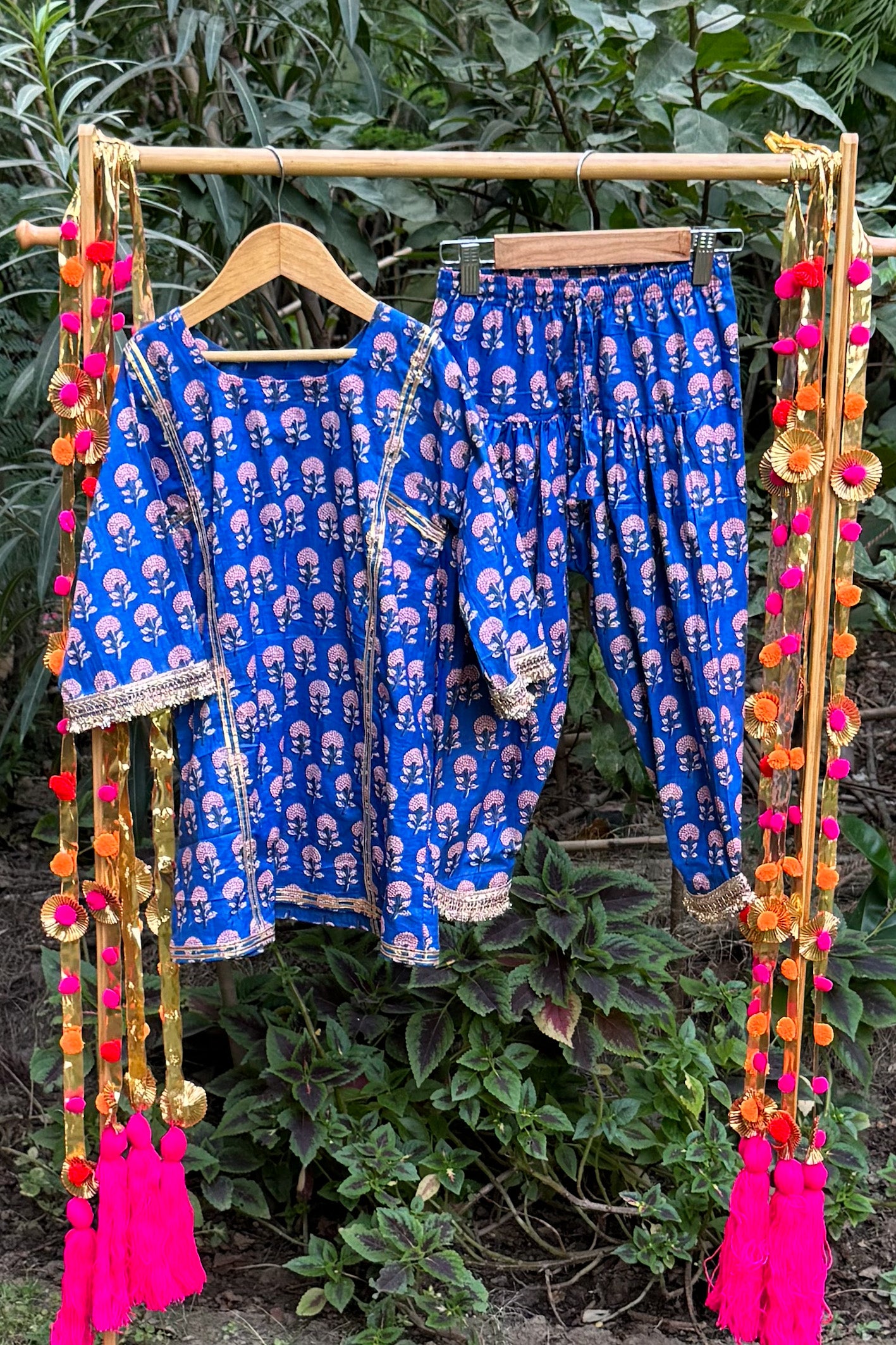 Whimsical Garden Choga Salwar Set