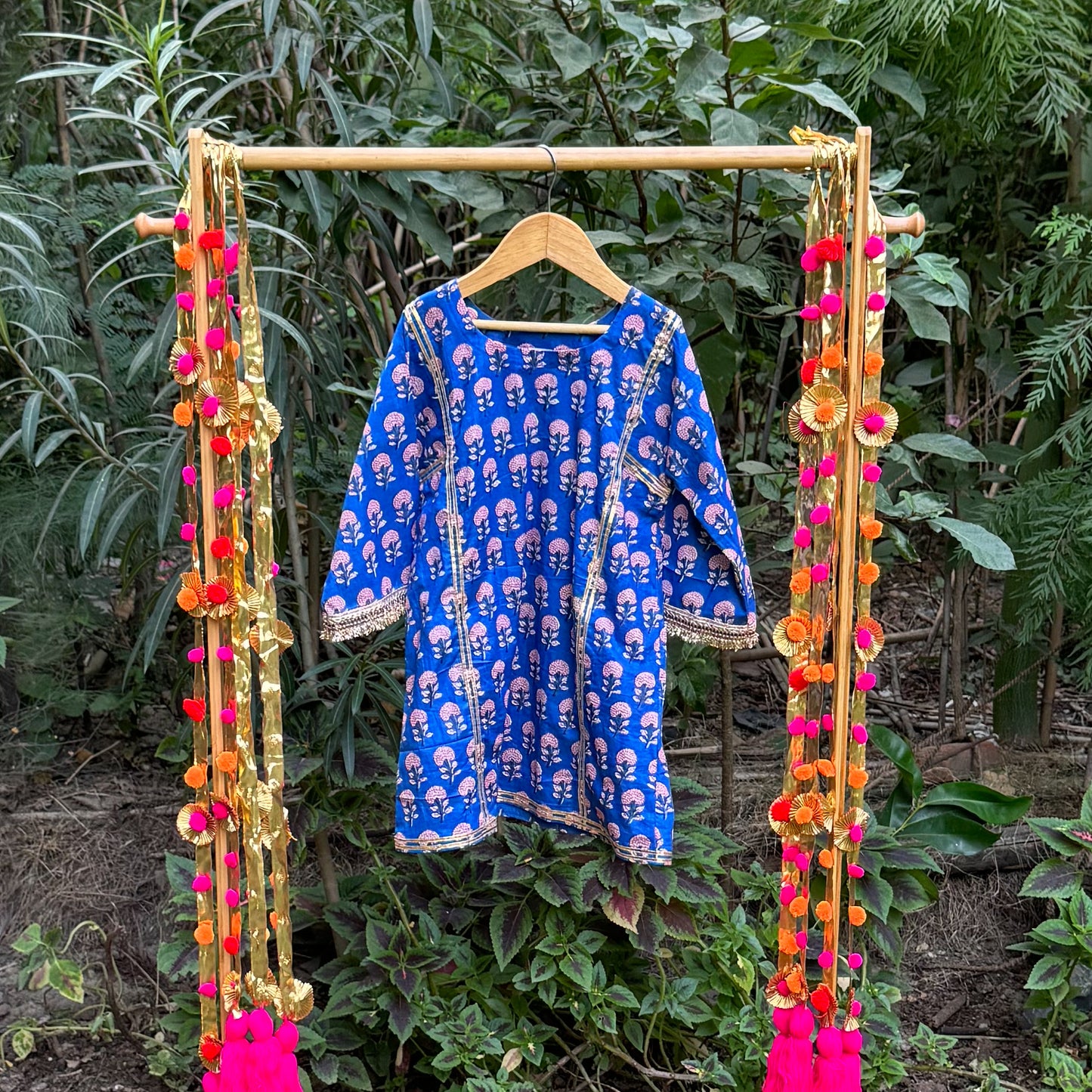 Whimsical Garden Choga Salwar Set