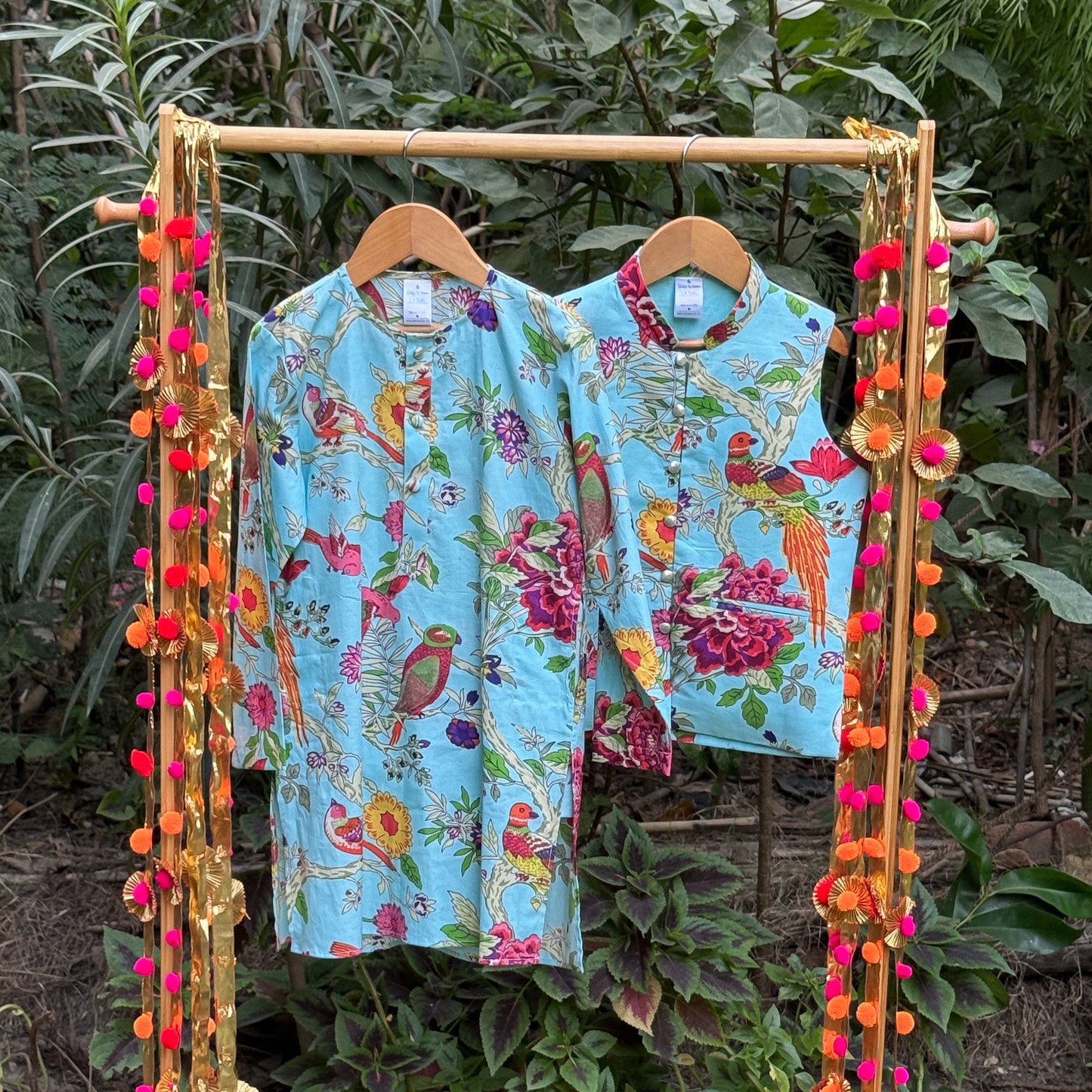 Birds and Songs Jacket Kurta Set