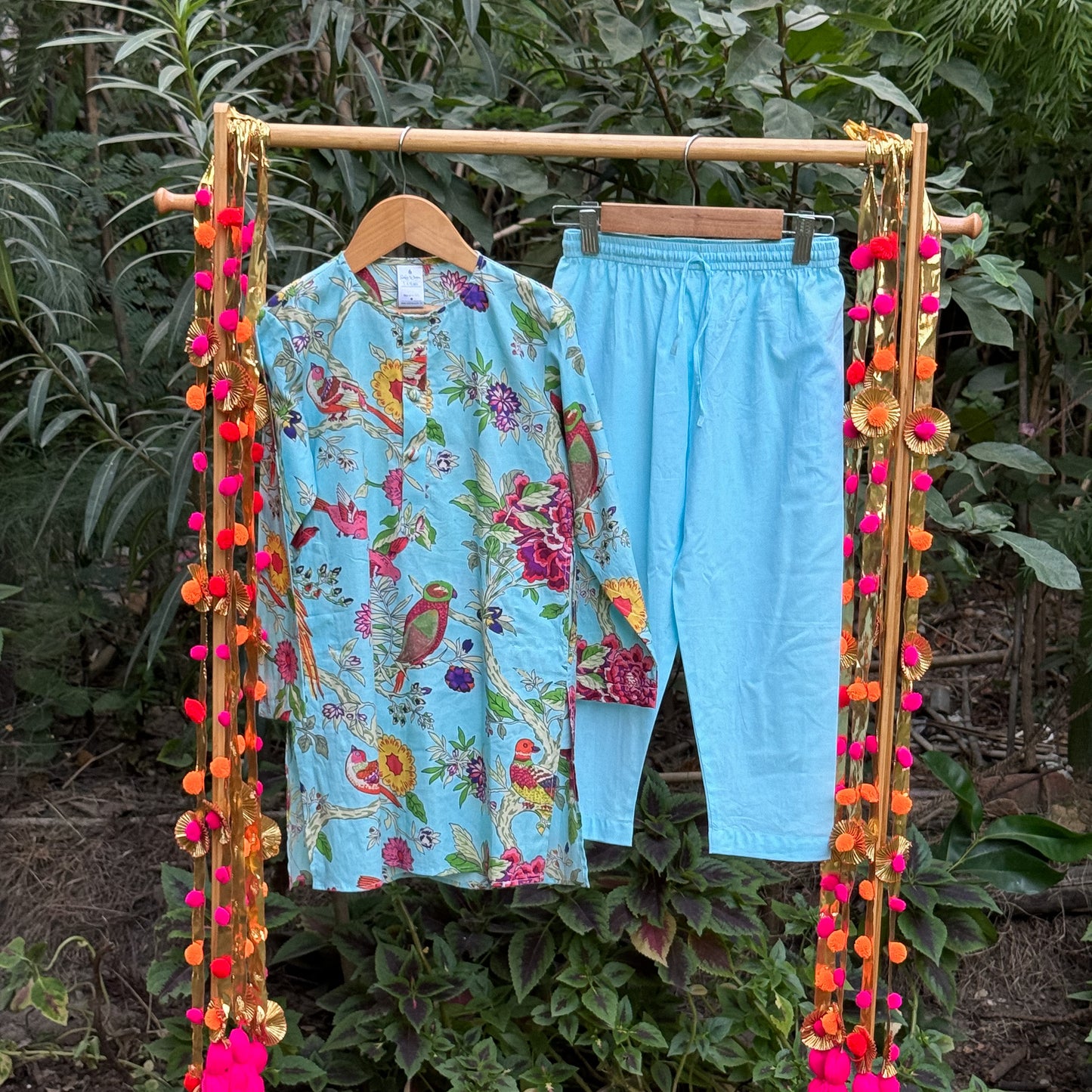 Birds and Songs Jacket Kurta Set