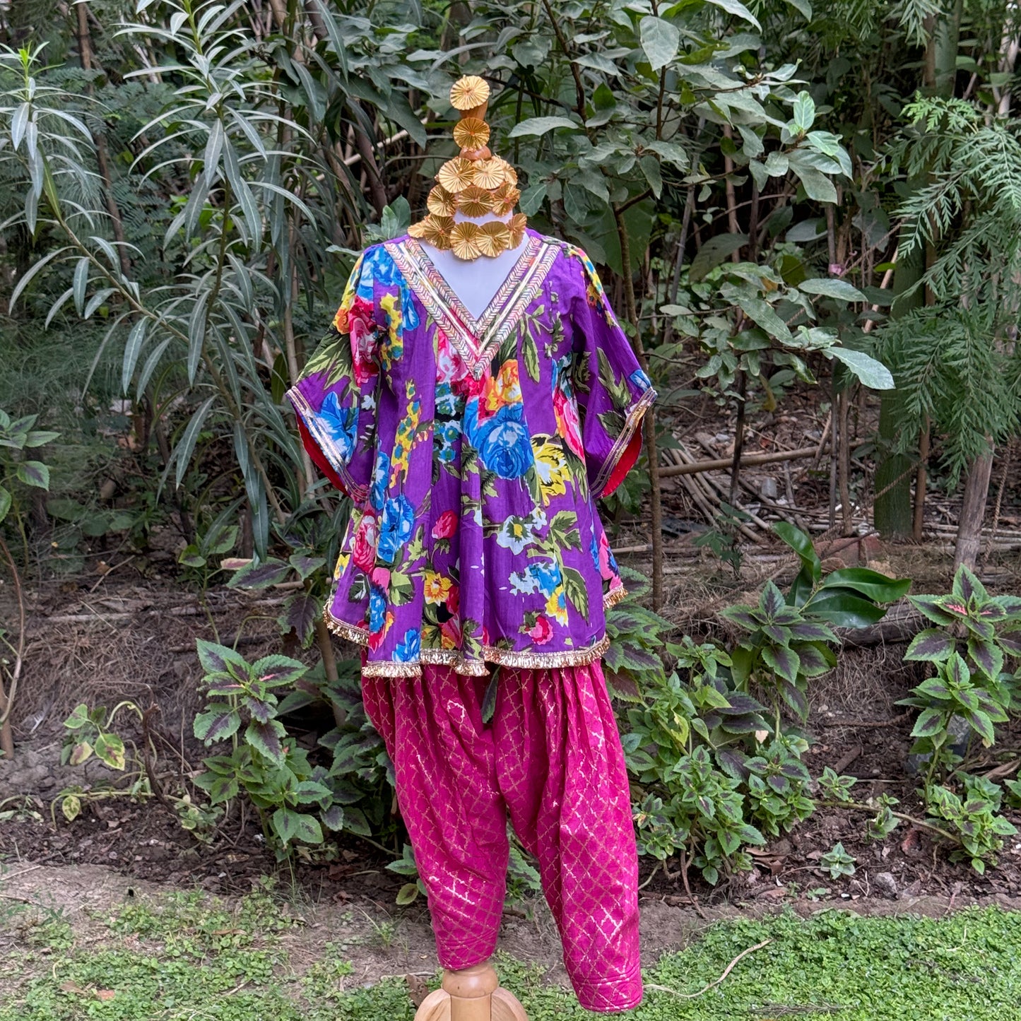 Valley of Flowers Short Kurti Salwar Set