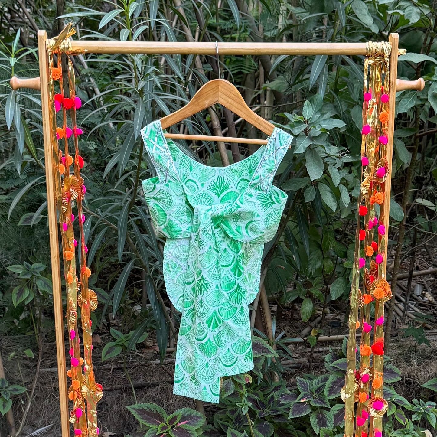 Green Ocean Life Wide Plazo Set