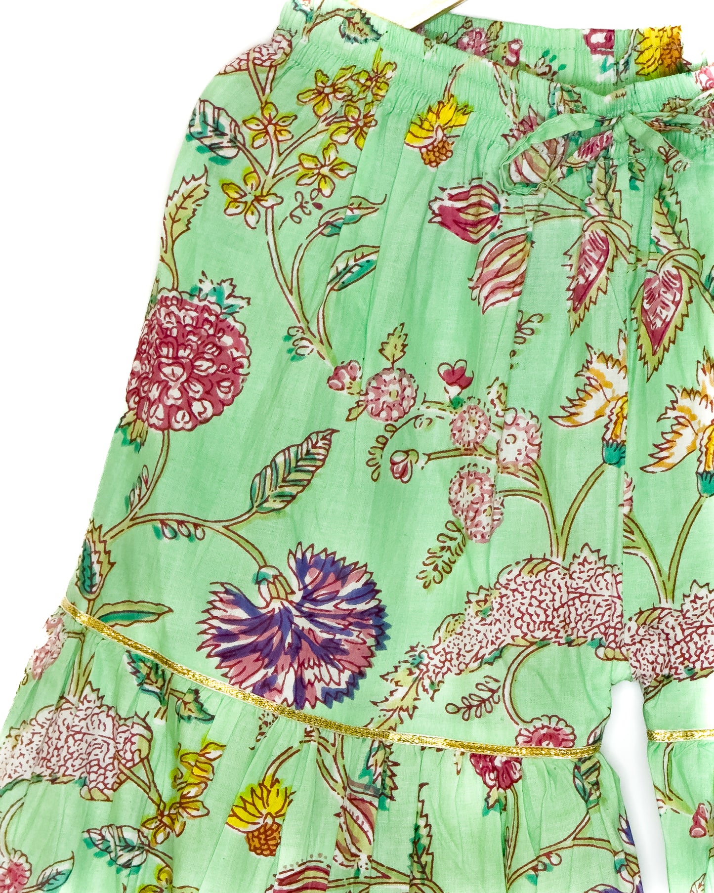 Sea Green Floral Jaal Gharara Set