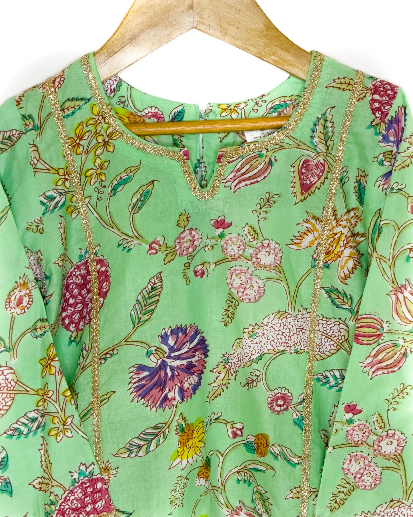 Sea Green Floral Jaal Gharara Set