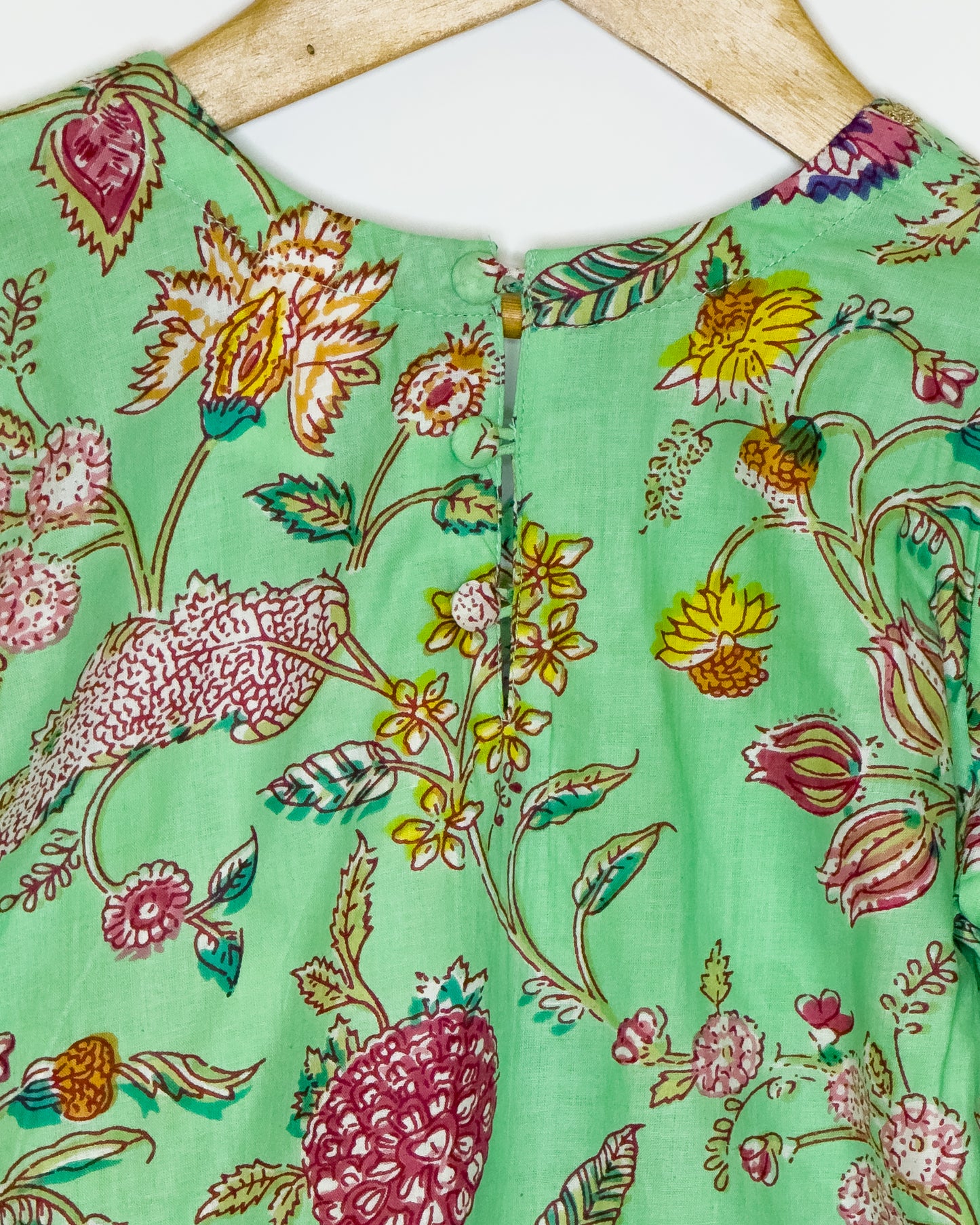 Sea Green Floral Jaal Gharara Set