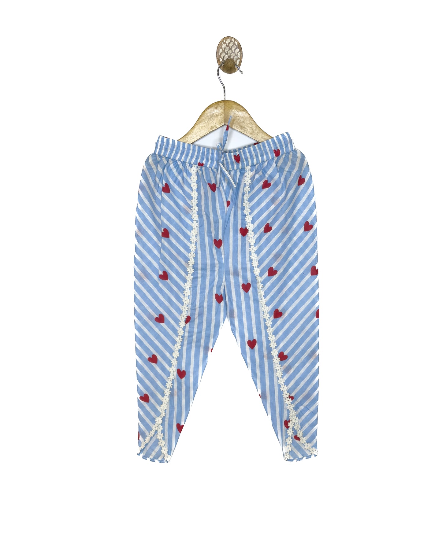 Blue Stripe Heart Dhoti Salwar Set