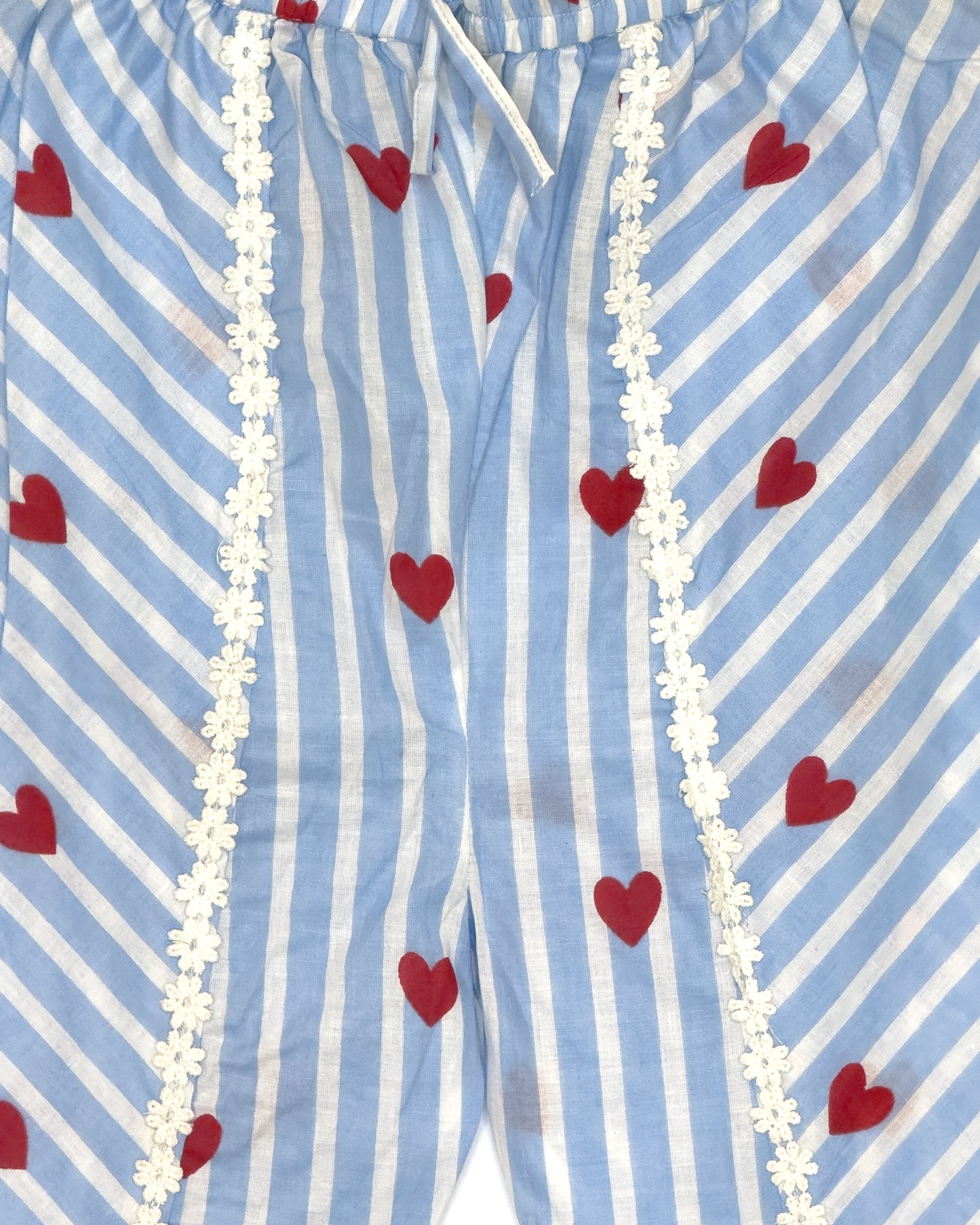 Blue Stripe Heart Dhoti Salwar Set