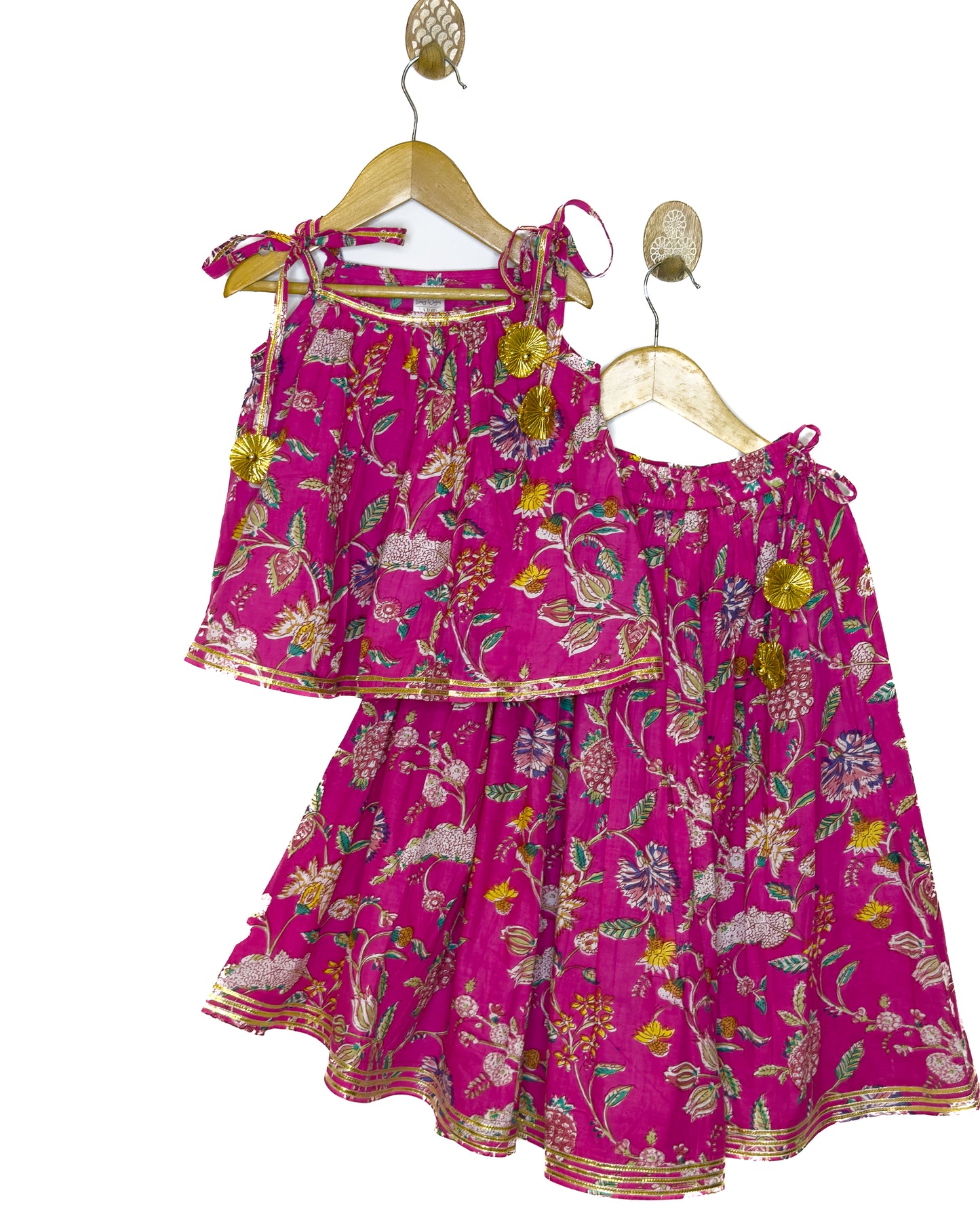 Rani Pink Floral Jaal Lehenga