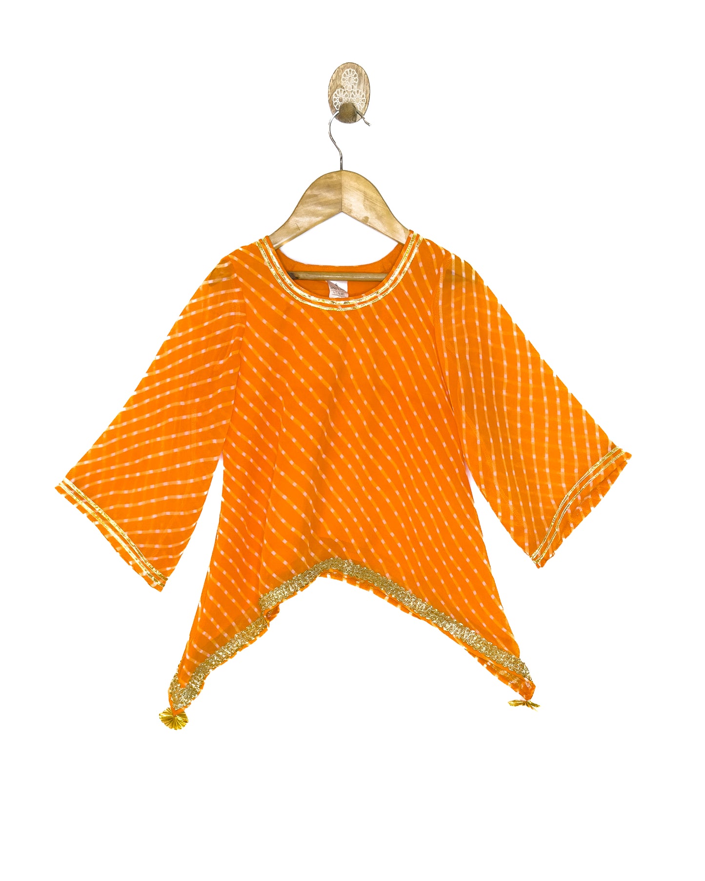 Orange Lehariya Plazo Set