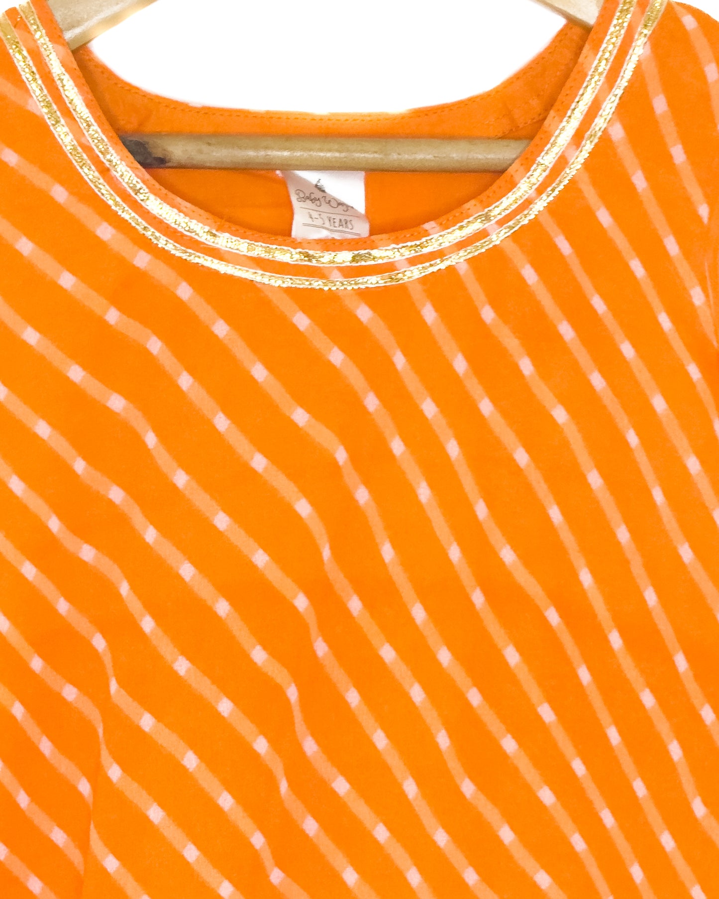 Orange Lehariya Plazo Set