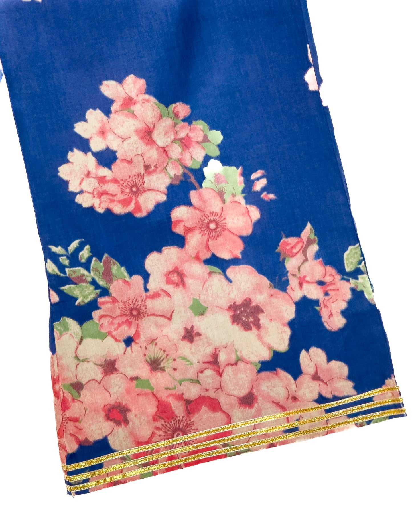 Navy Blue Floral Bellbottom Plazo Kurta Set