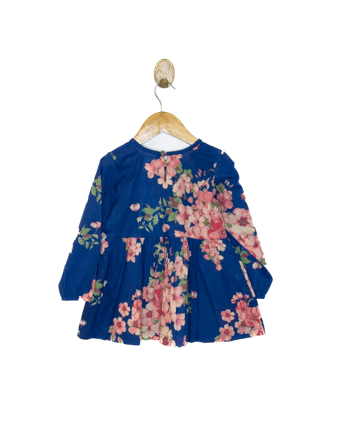 Navy Blue Floral Bellbottom Plazo Kurta Set