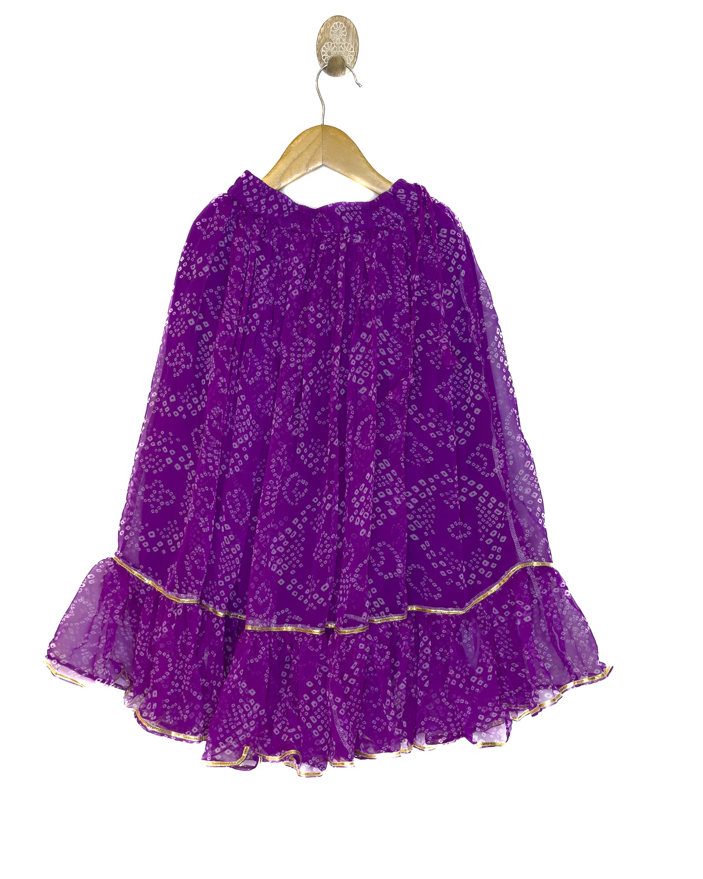 Purple Bandhani Lehenga Set