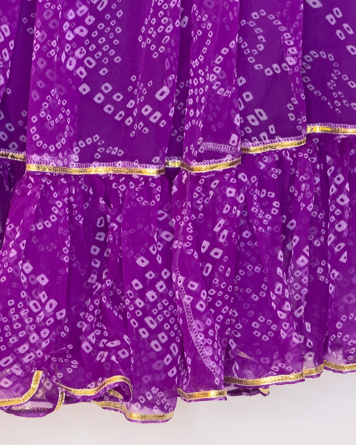 Purple Bandhani Lehenga Set