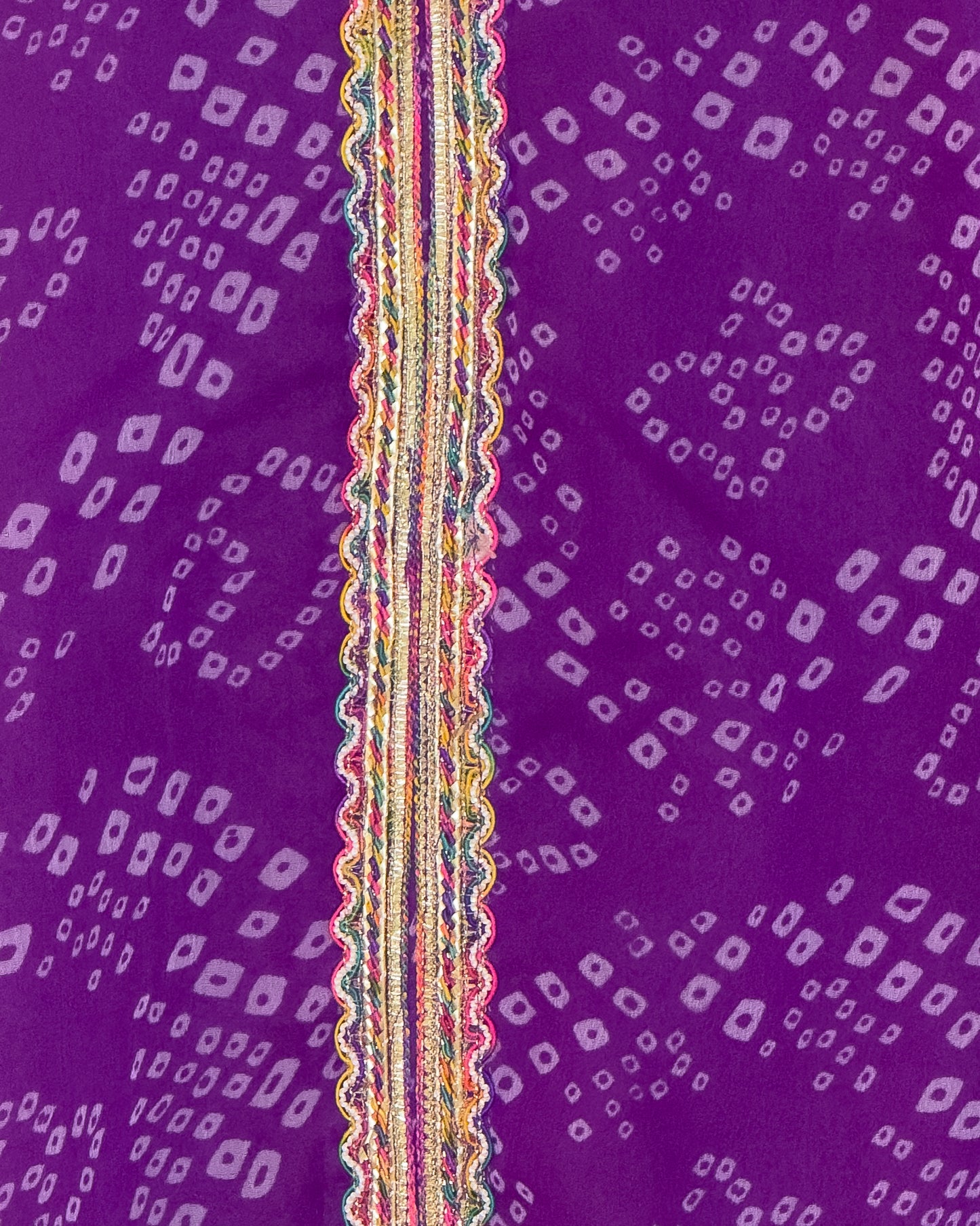 Purple Bandhani Lehenga Set