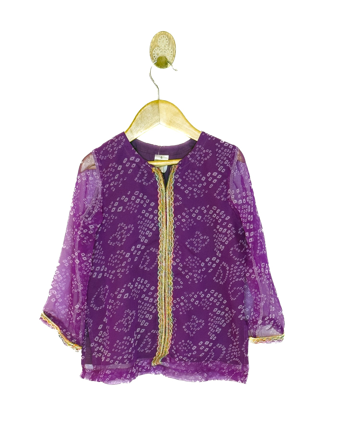 Purple Bandhani Lehenga Set