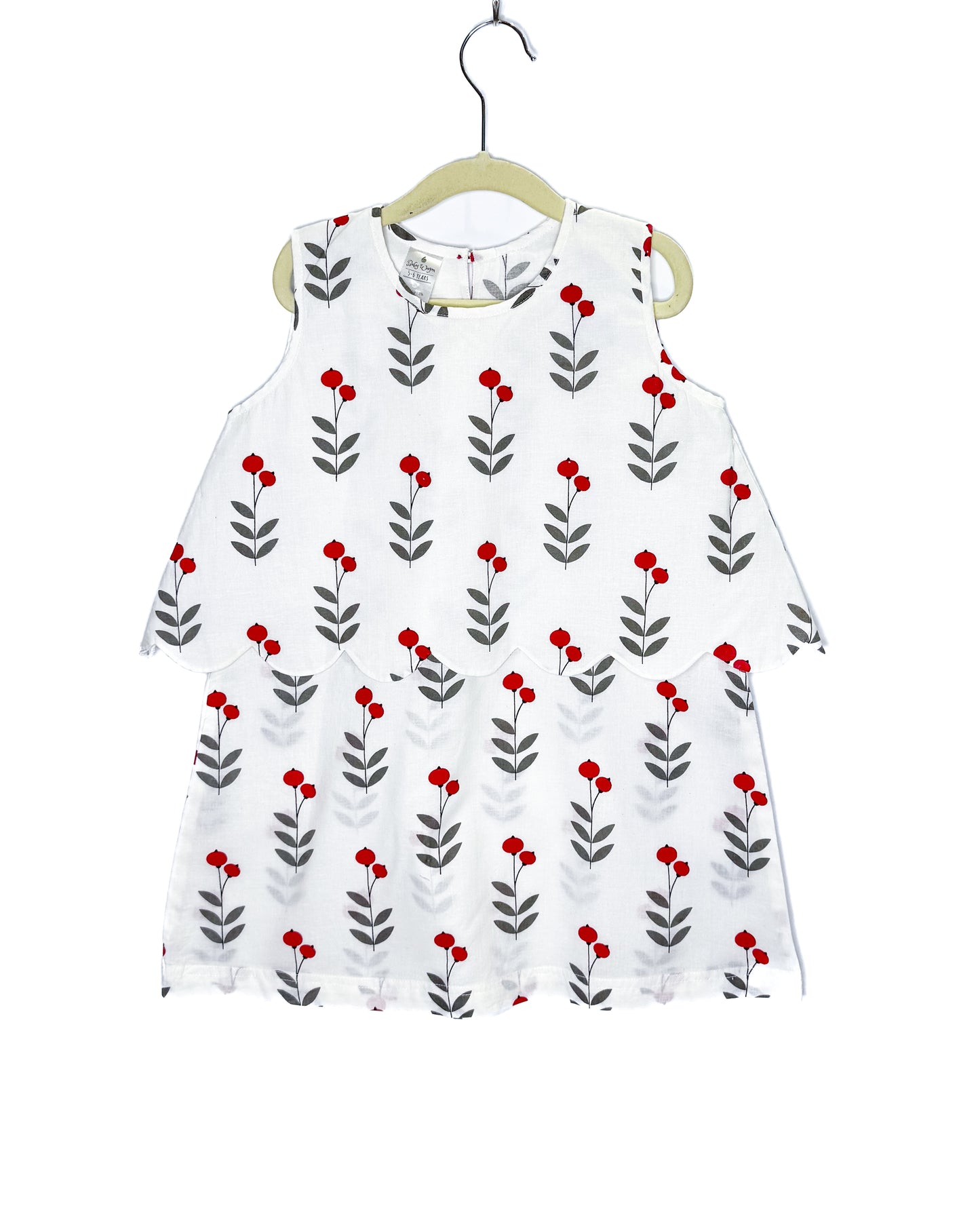 White Cherry Cape Dress