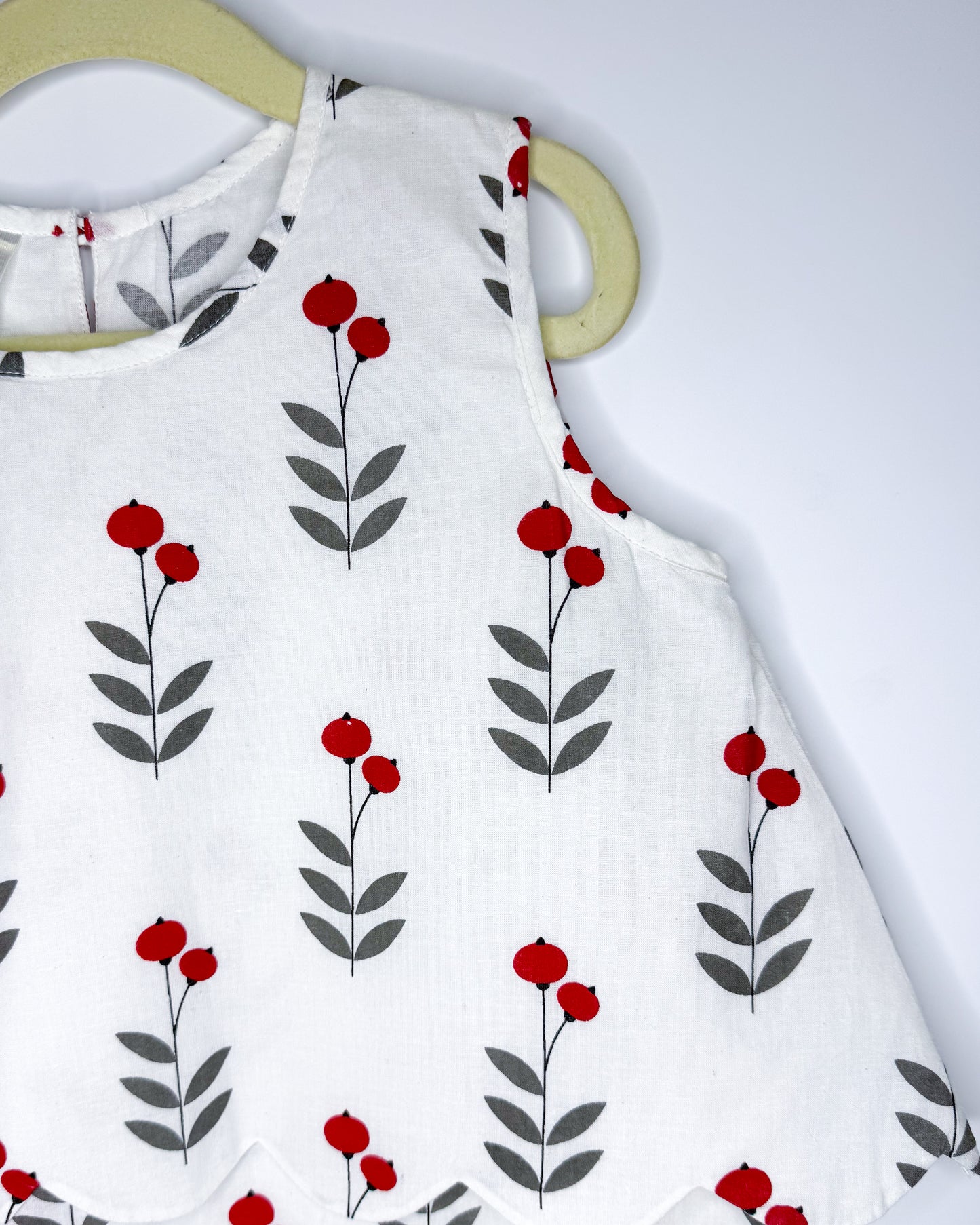 White Cherry Cape Dress