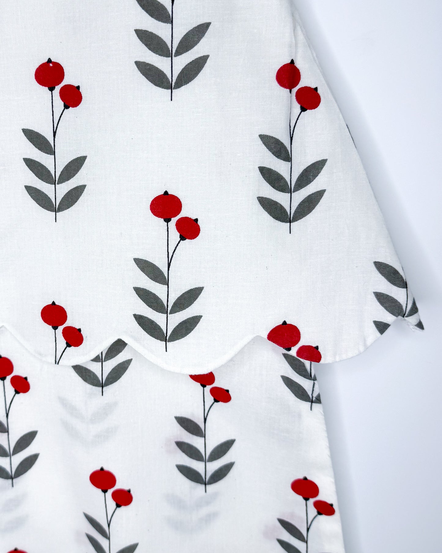 White Cherry Cape Dress