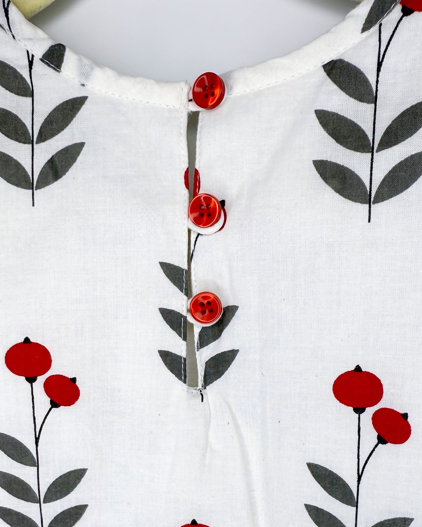 White Cherry Cape Dress
