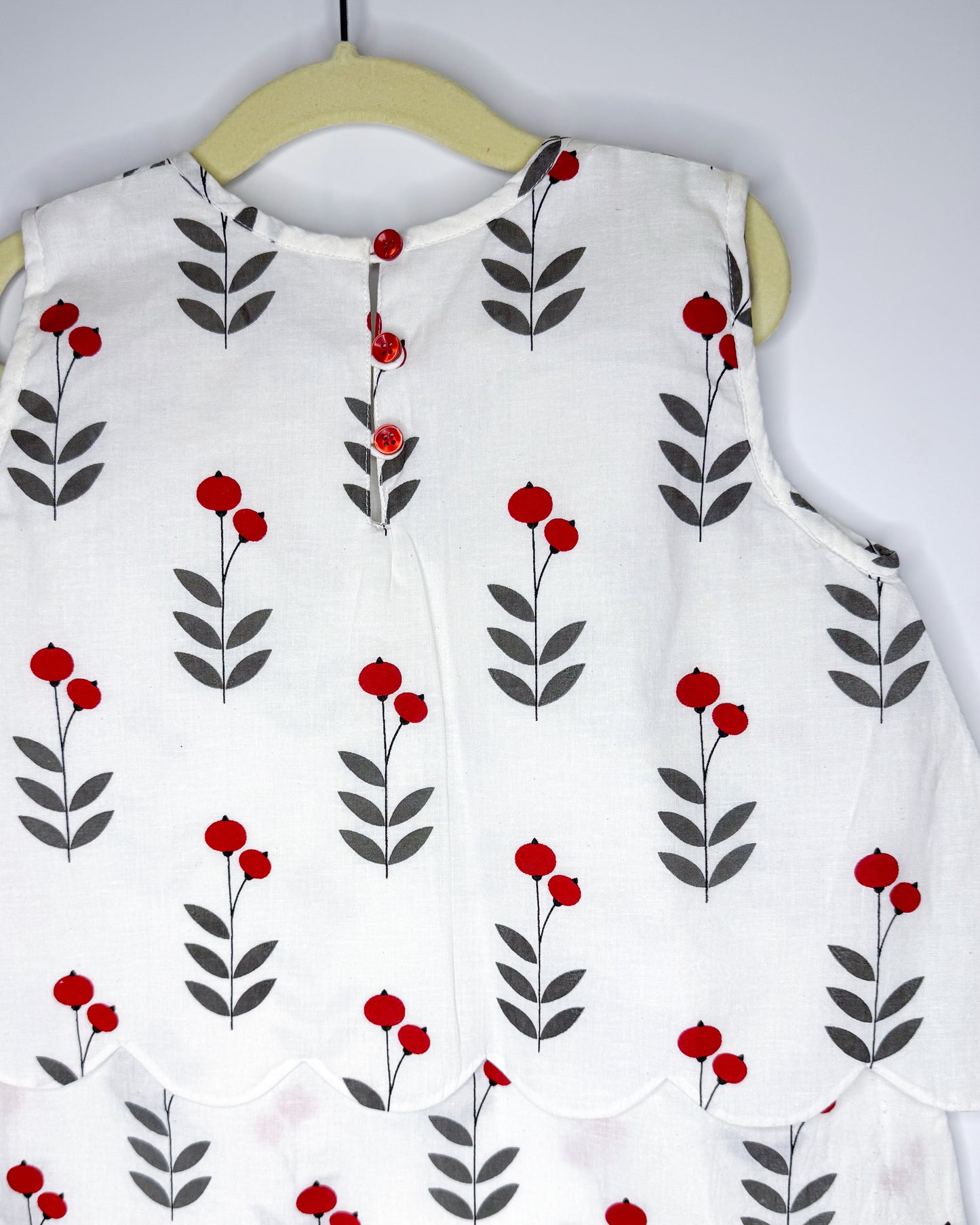 White Cherry Cape Dress