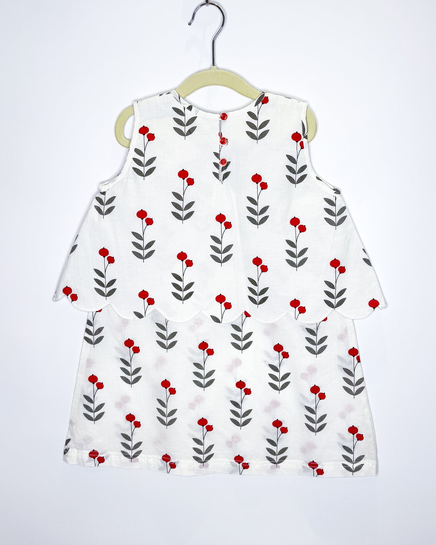 White Cherry Cape Dress
