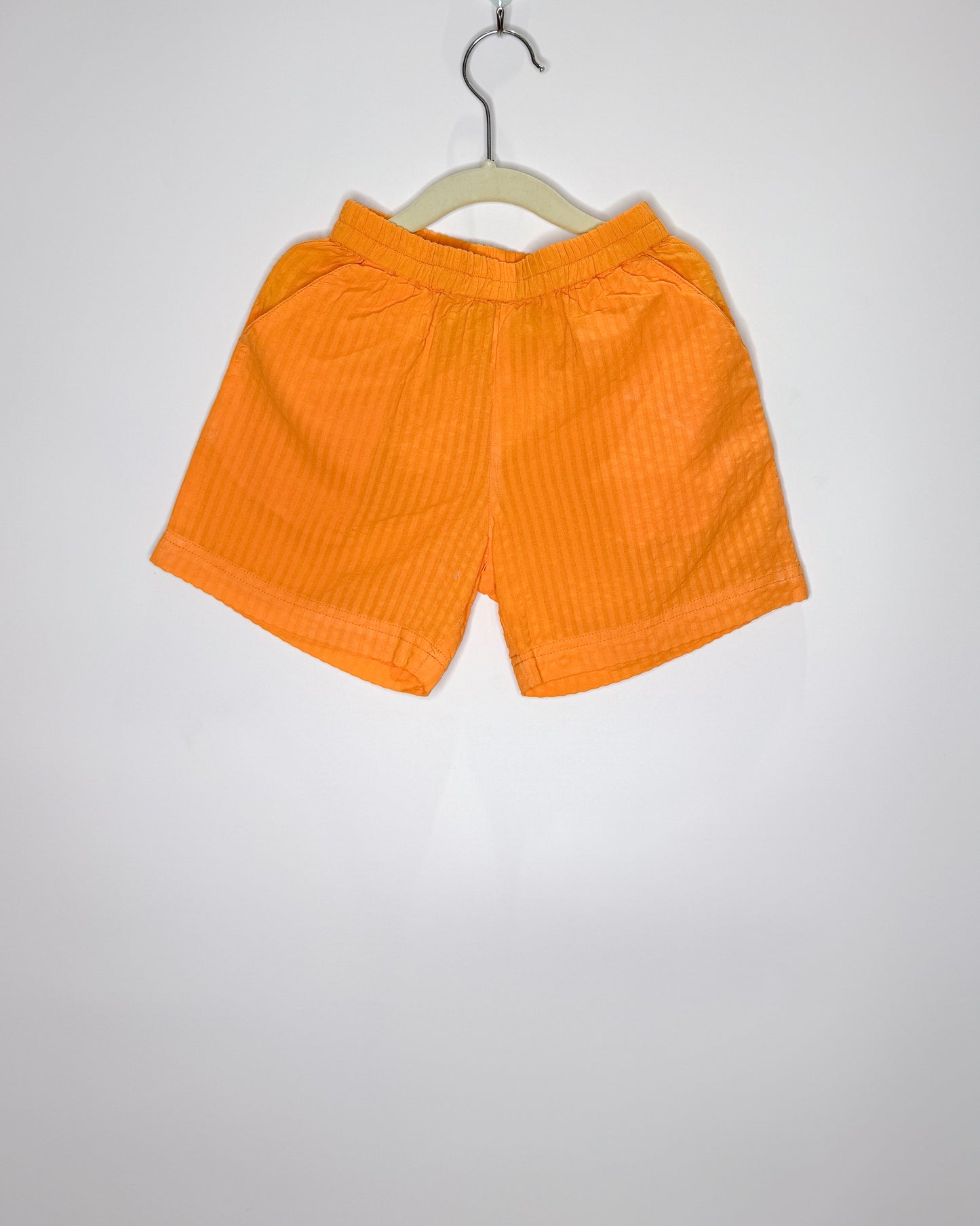 Orange Seersucker Playsuit Set