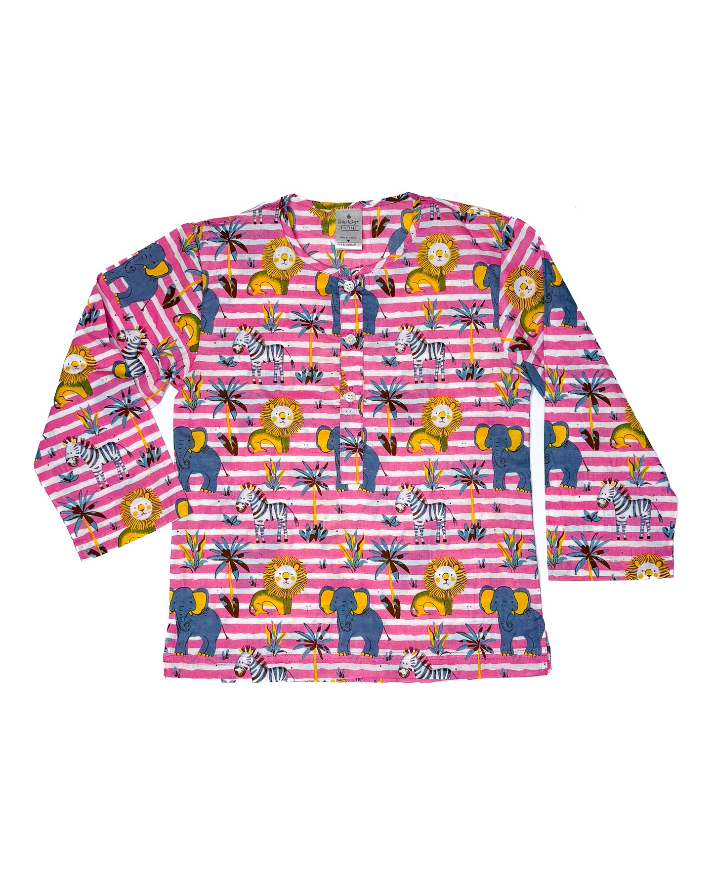 Round Neck Stripe Animal Hub Set