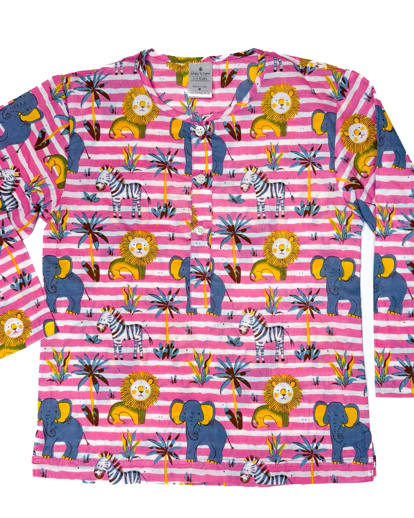 Round Neck Stripe Animal Hub Set
